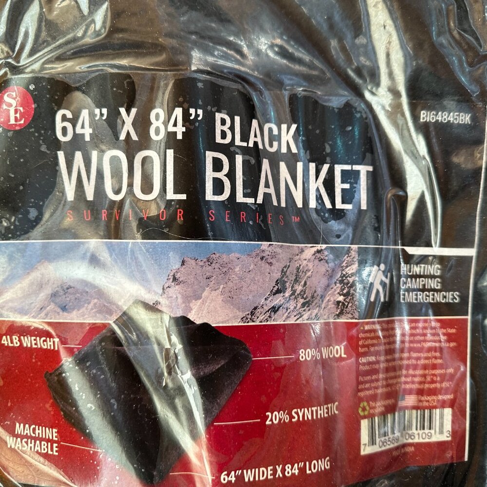 NWT SE 64" x 84" Wool Blanket Survivor Series